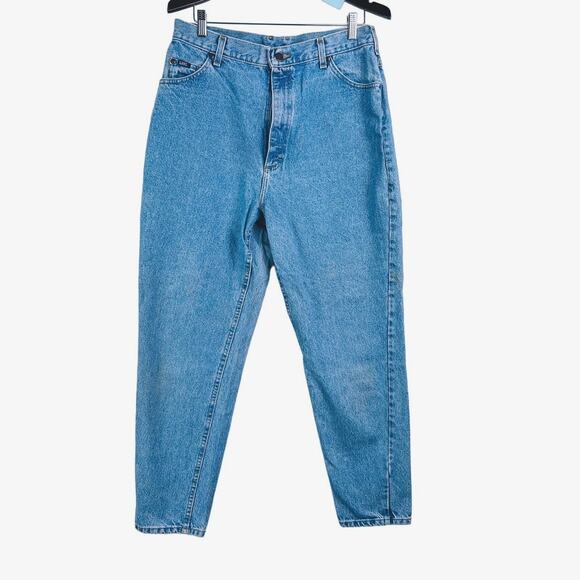 Lee Vintage Women’s 32x30 Mom Jeans 80's Blue Acid Wash Denim - Picture 1 of 12